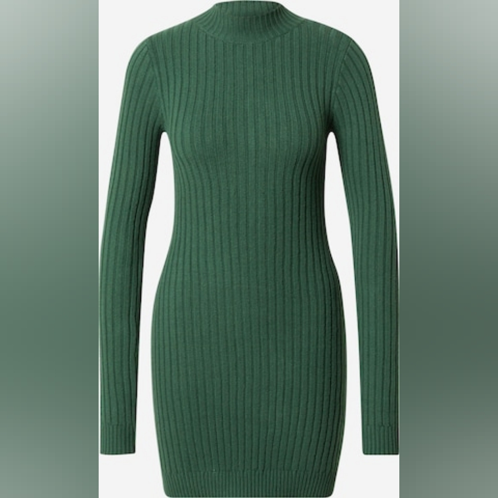 Hollister Green Ribbed Knit Dress